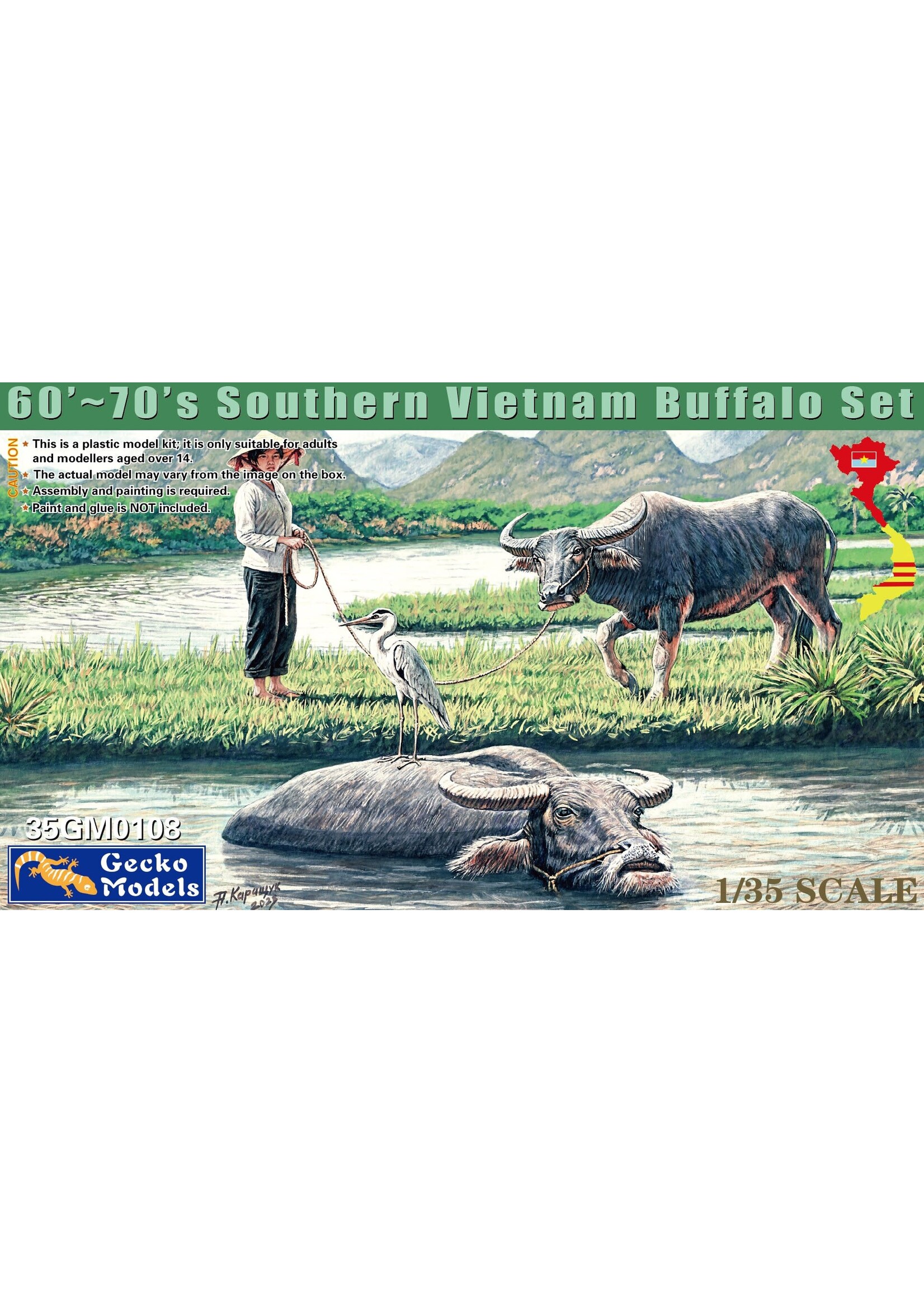 Gecko GEK35GM0108 1960-1970 Vietnam Buffalo Set (1/35)