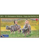 Gecko GEK35GM0109 1960-1970 Vietnamese Children, Puppy And Buffalo Set (1/35)