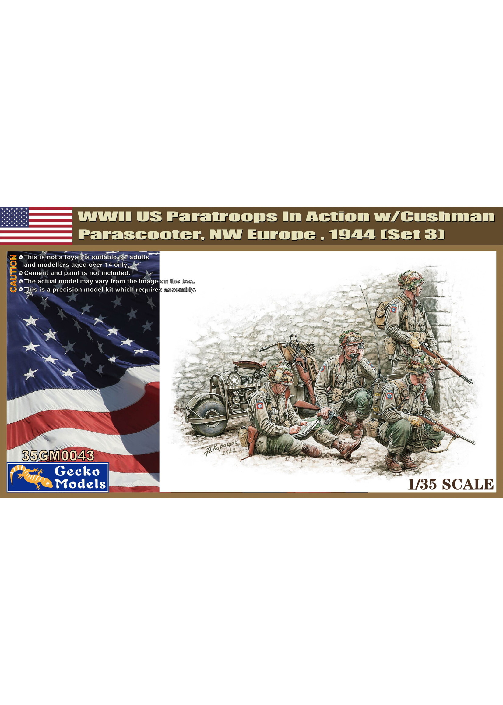 Gecko GEK35GM0043 US Paratroops In Action with M53 (1/35)