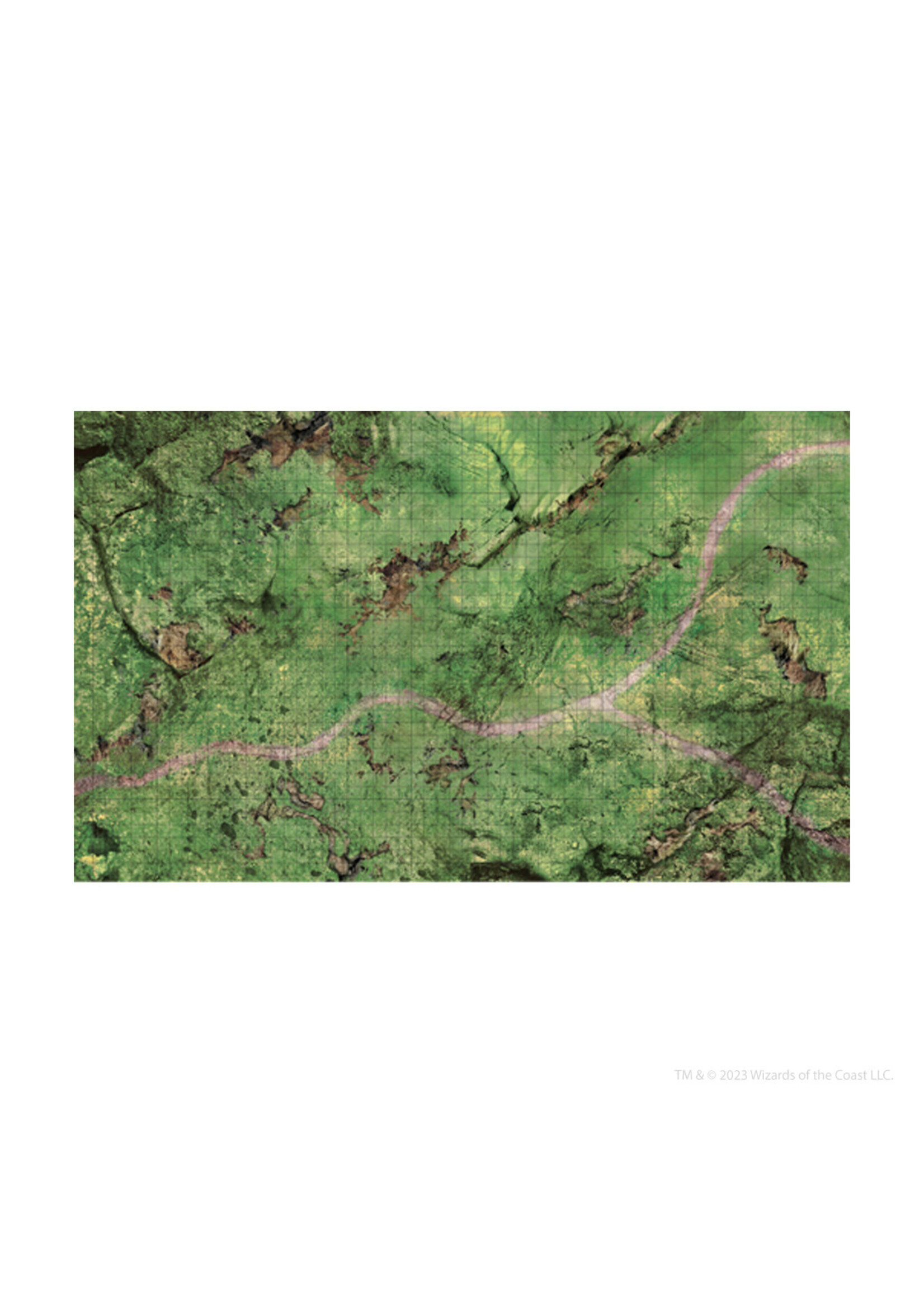WizKids Battle Mat 96200 Bluffs 3x5 foot with 1 inch Grid Lines