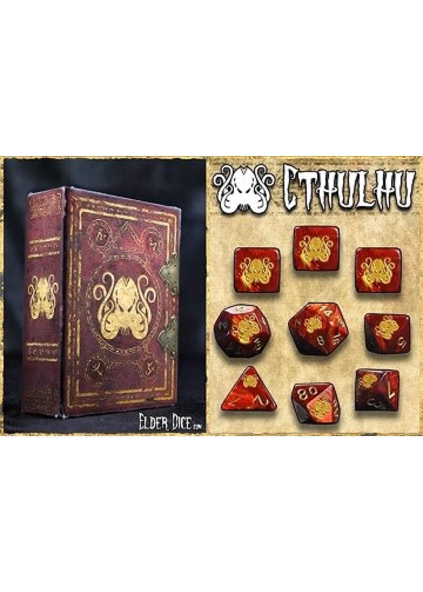 Elder Dice Dice RPG C03 9pc Elder Dice Cthulhu Red