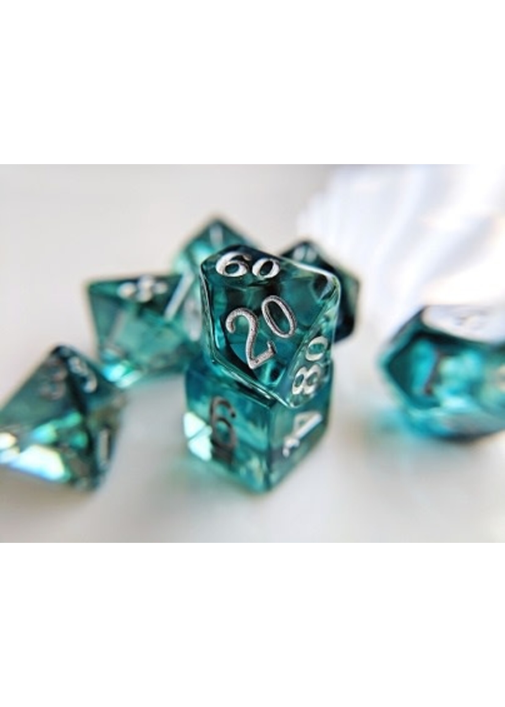 Little Dragon Dice RPG NLBT 7pc Nebula London Blue Topaz