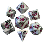 FanRoll Dice RPG 1037 7pc Marble with Purple