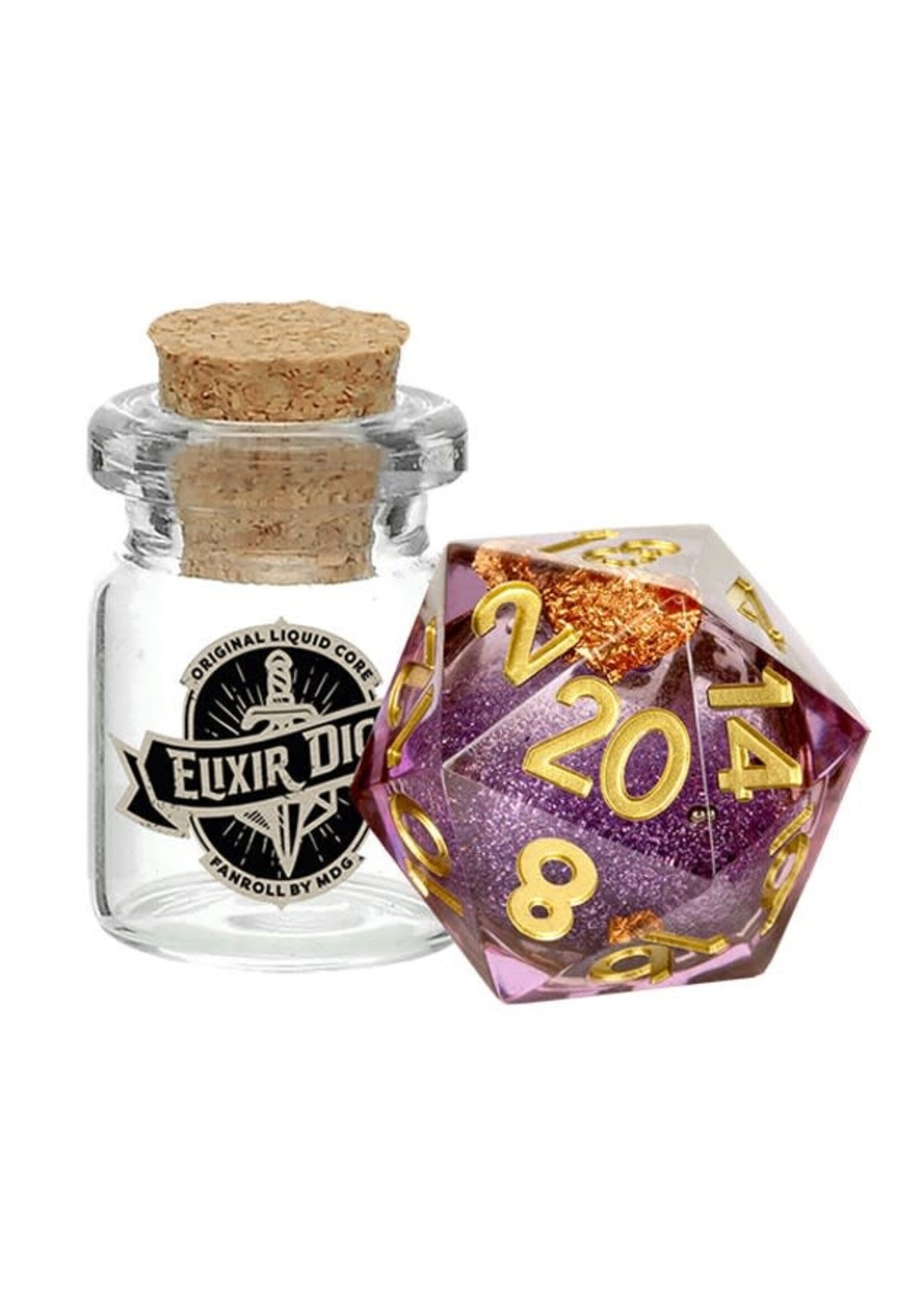 FanRoll Dice RPG 95220 1pc D20 Liquid Core Aether Abstract