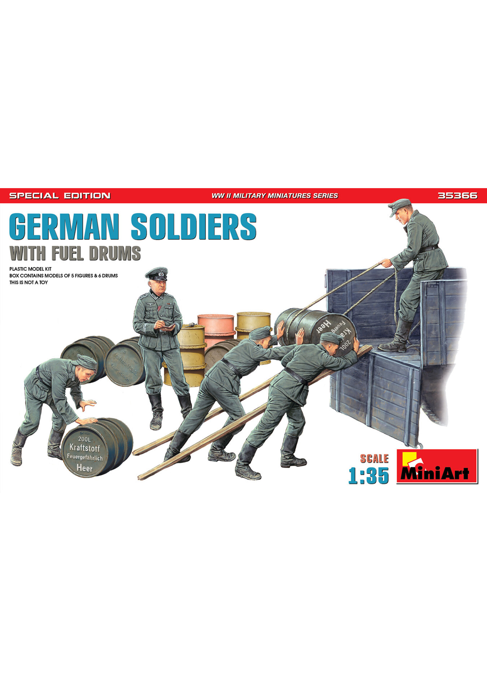MiniArt MIART35366 German Soldiers with Fuel Drums (1/35)