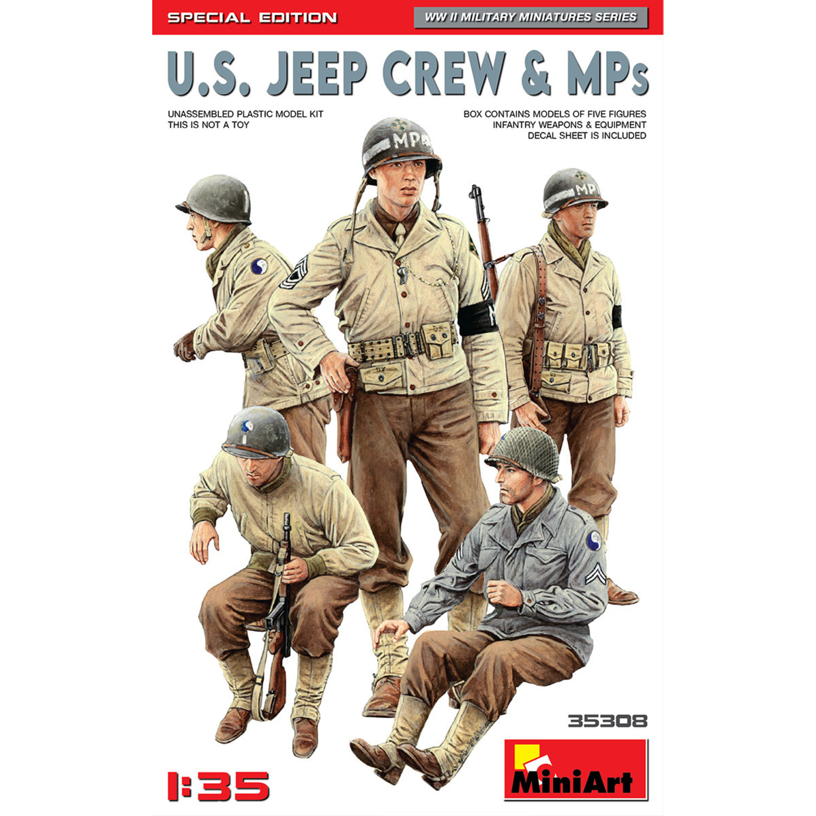 MiniArt MIN35308 U.S. Jeep Crew & MPs (1/35)
