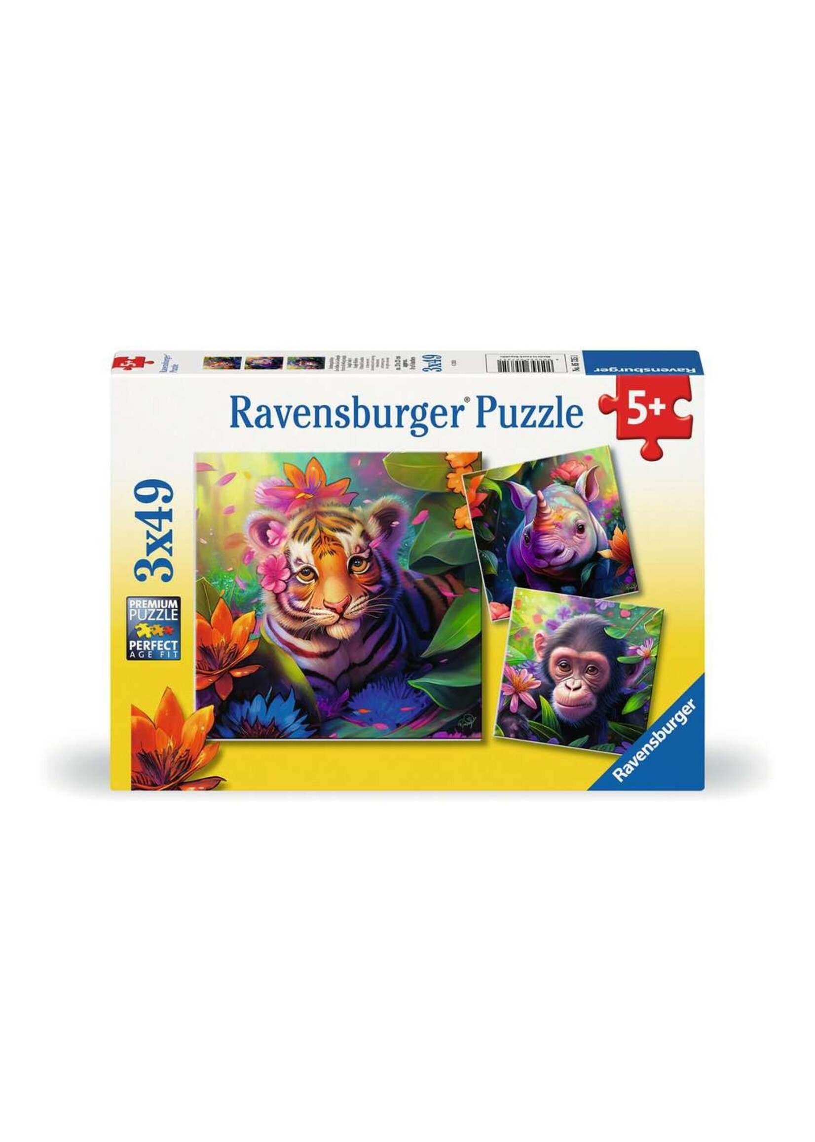 Ravensburger RAV05735 Jungle Babies (Puzzle3x49)