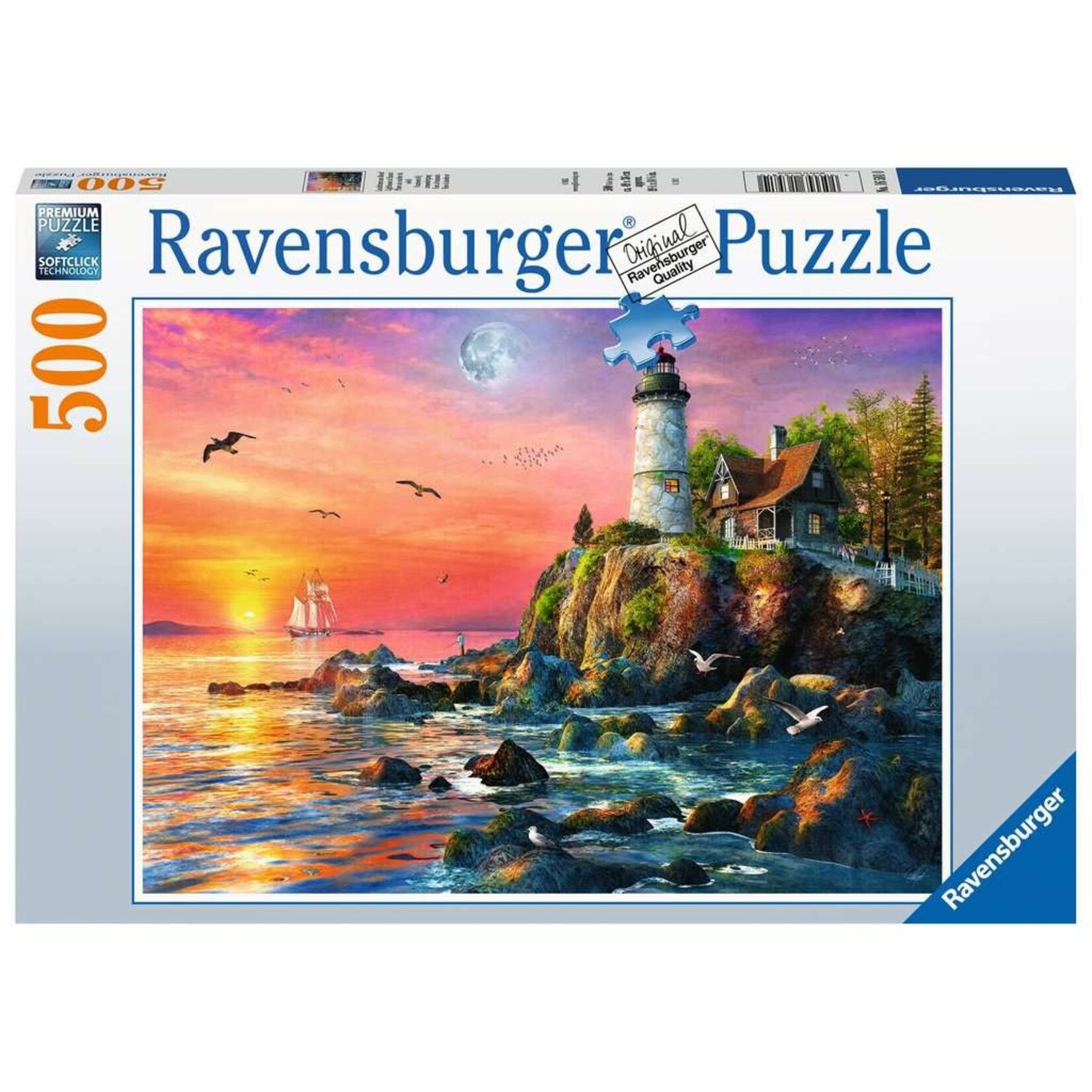 Ravensburger RAV12000217 Lighthouse at Sunset (Puzzle500)