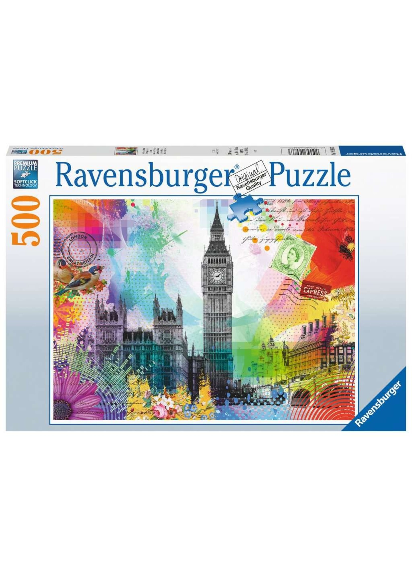Ravensburger RAV12000309 London Postcard (Puzzle500)