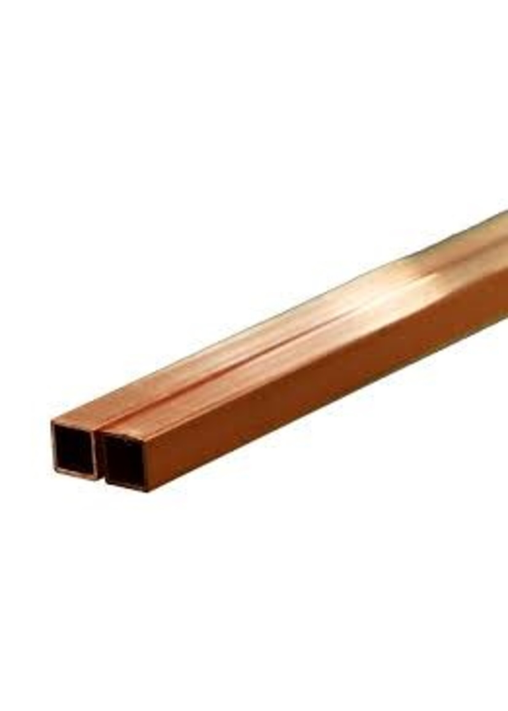 K&S Metals KSE5091 3/16 Square Copper Tube 2pk