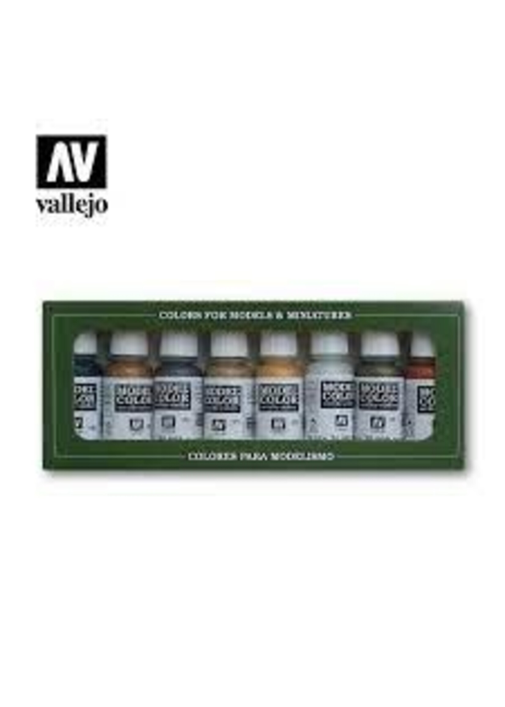 Vallejo VAL70118 Metallic Colors (8pc)