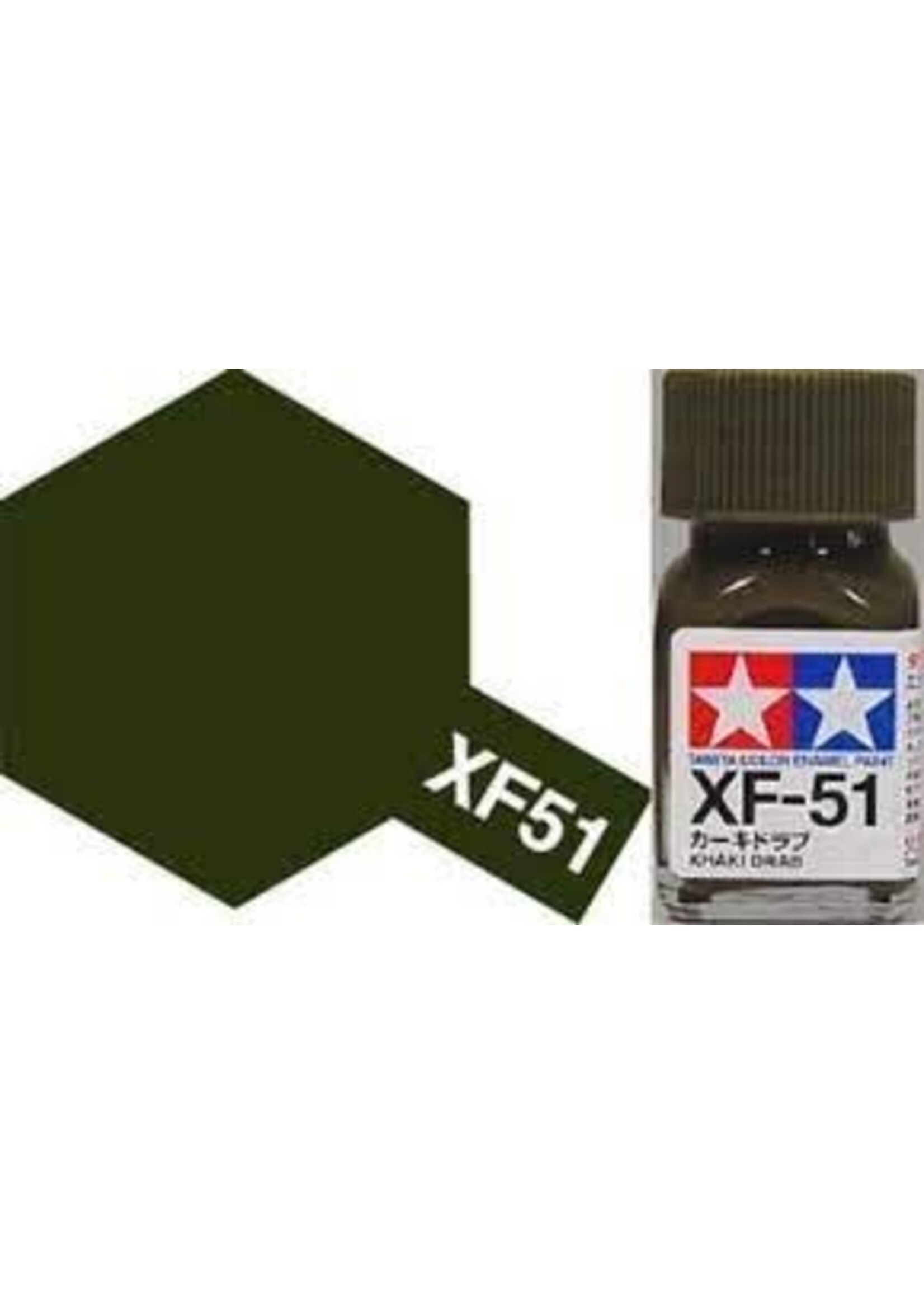 Tamiya TAMEXF51 Enamel Flat Khaki Drab (10ml)