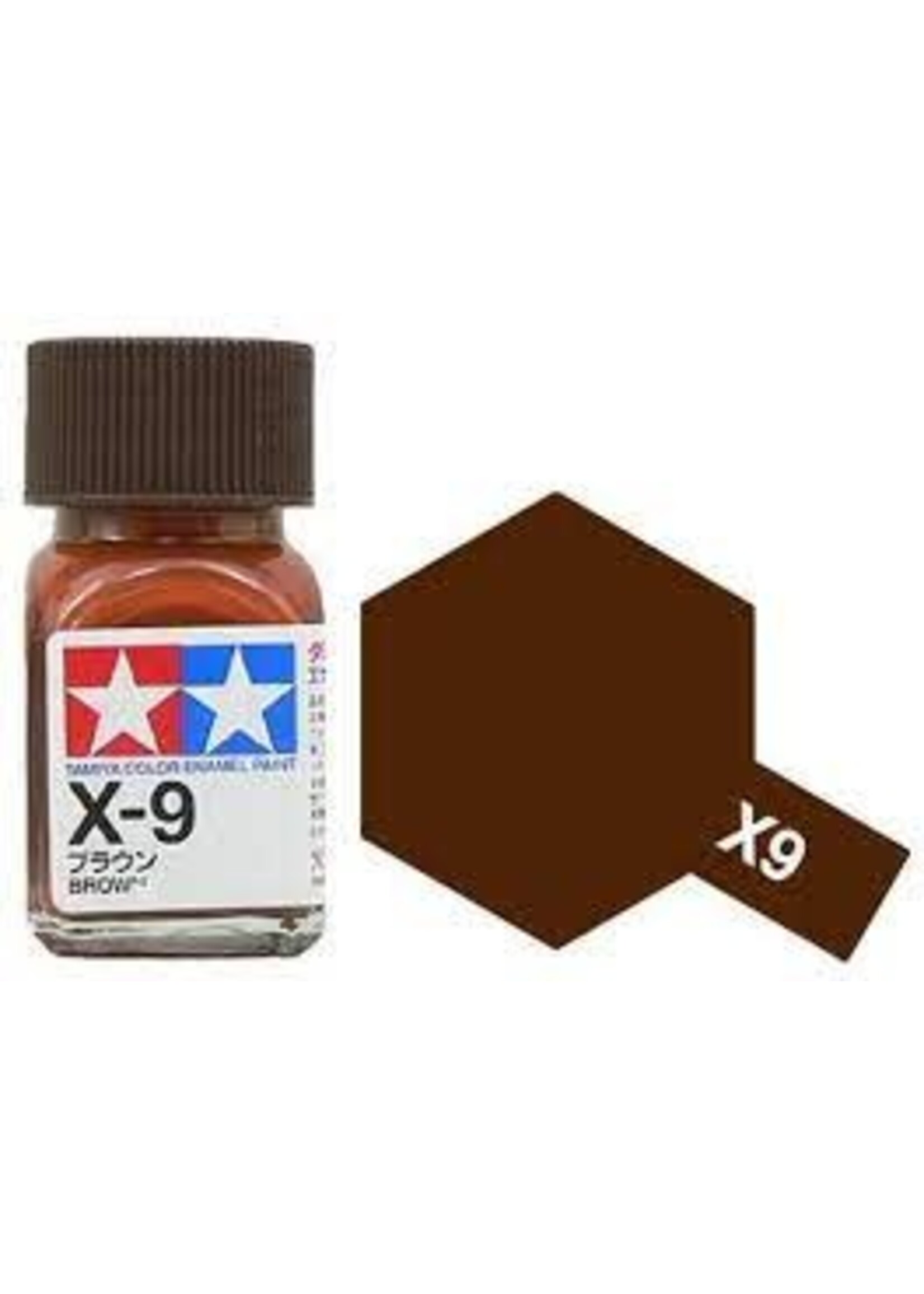 Tamiya TAMEX09 Enamel Gloss Brown (10ml)