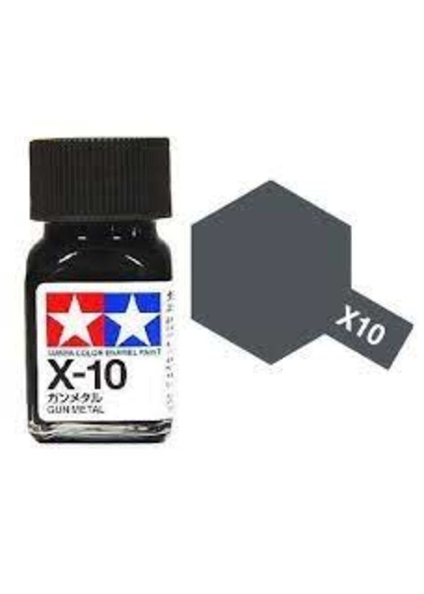 Tamiya TAMEX10 Enamel Gloss Gun Metal (10ml)