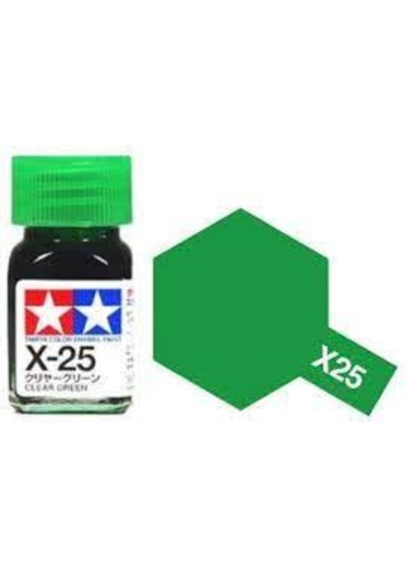 Tamiya TAMEX25 Enamel Gloss Clear Green (10ml)