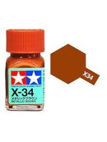 Tamiya TAMEX34 Enamel Gloss Metallic Brown (10ml)