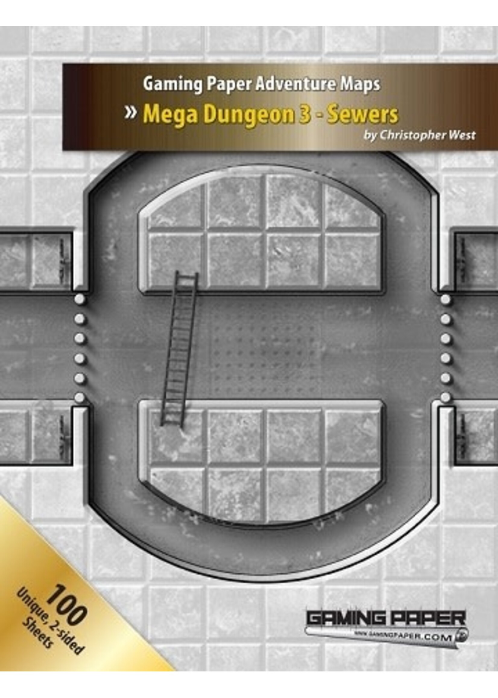 Gaming Paper P6122 Mega Dungeon 3 Sewer Tunnels (Paper Adventure Maps)