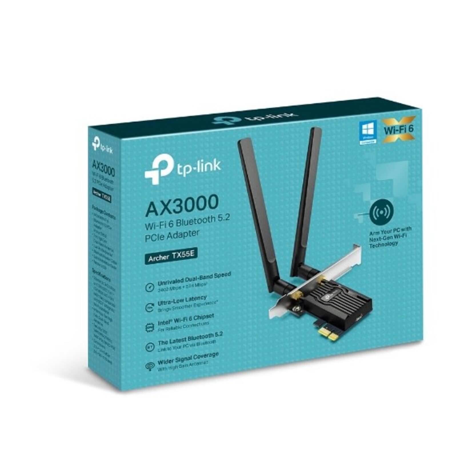 TP-Link TP-Link AX3000 Archer TX55E Wi-Fi 6 Bluetooth5.2 PCIe Adapter