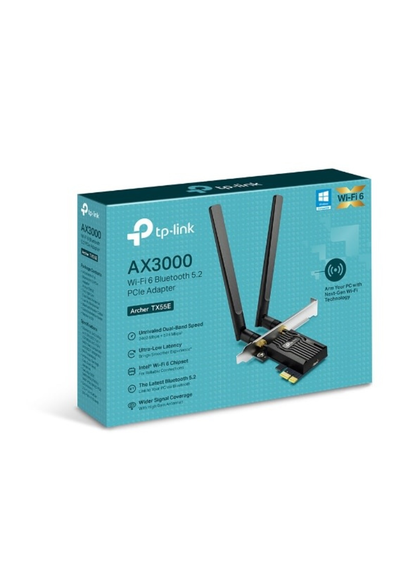 TP-Link TP-Link AX3000 Archer TX55E Wi-Fi 6 Bluetooth5.2 PCIe Adapter