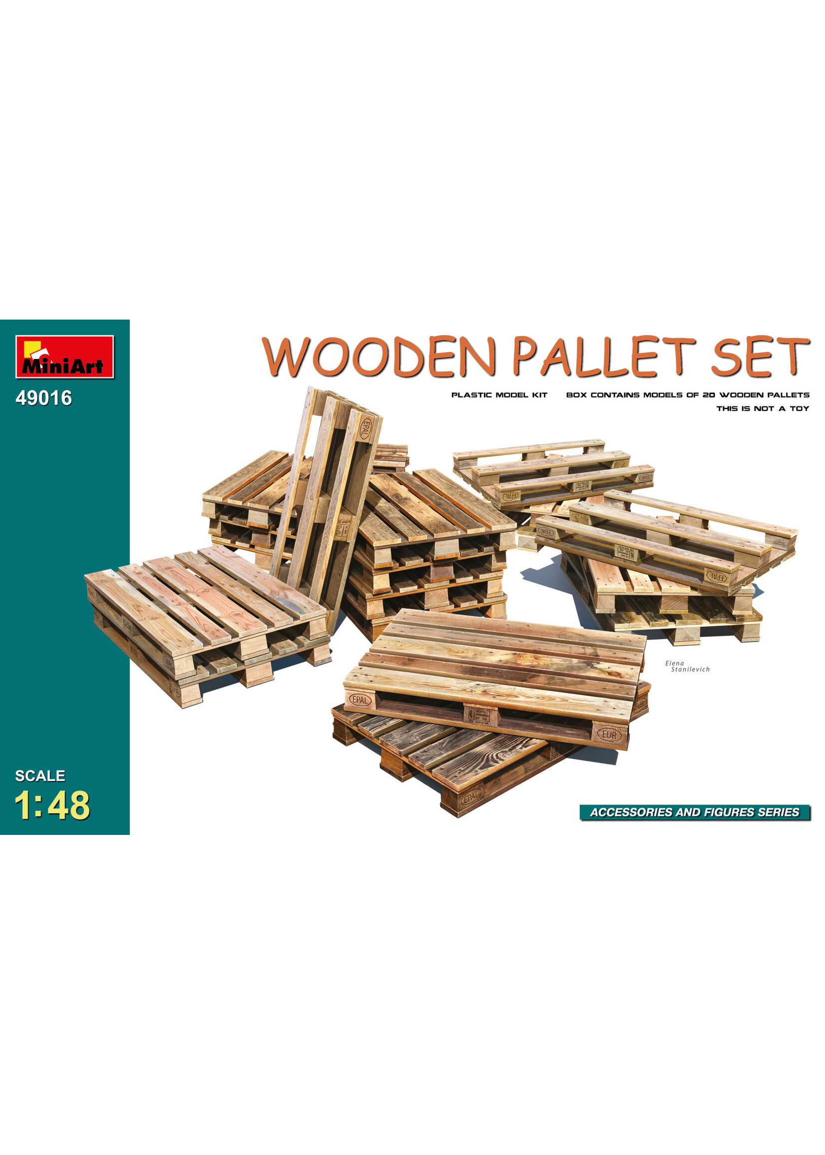 MiniArt MIART49016 Wooden Pallet Set (1/48)
