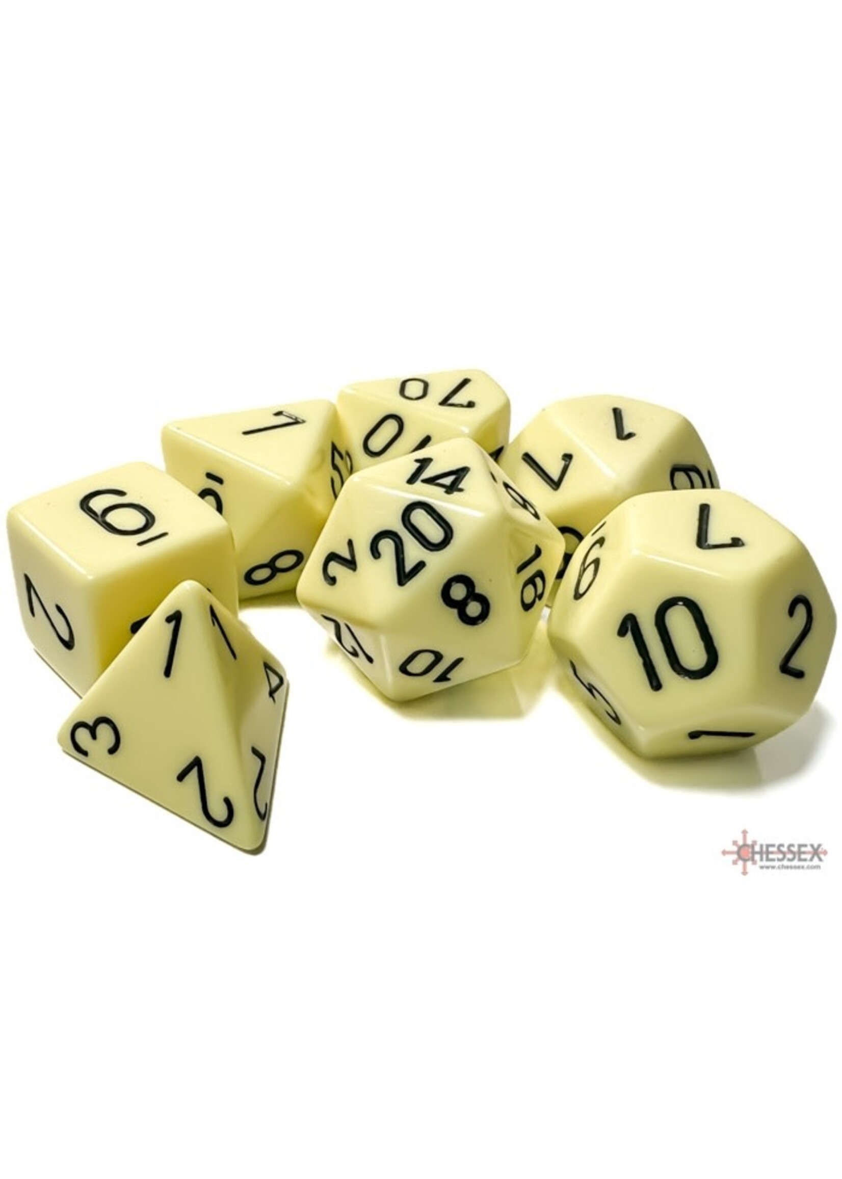 Chessex Dice RPG 25462 7pc Pastel Yellow/Black