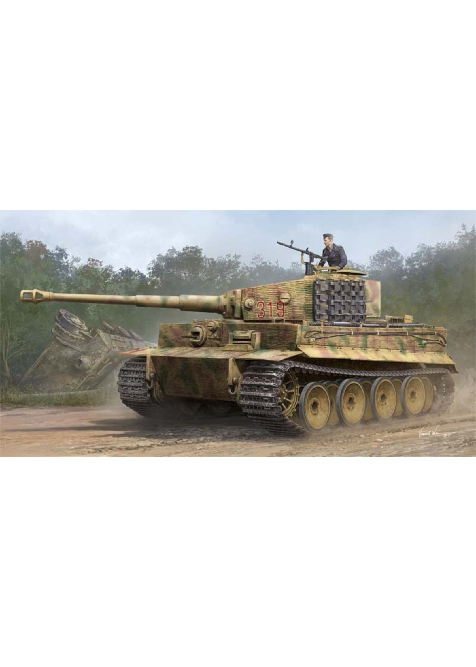 Trumpeter TRU09539 1/35 Pz.Kpfw.VI Ausf.E Sd.Kfz.181 Tiger I (Medium Production) w/ Zimmert