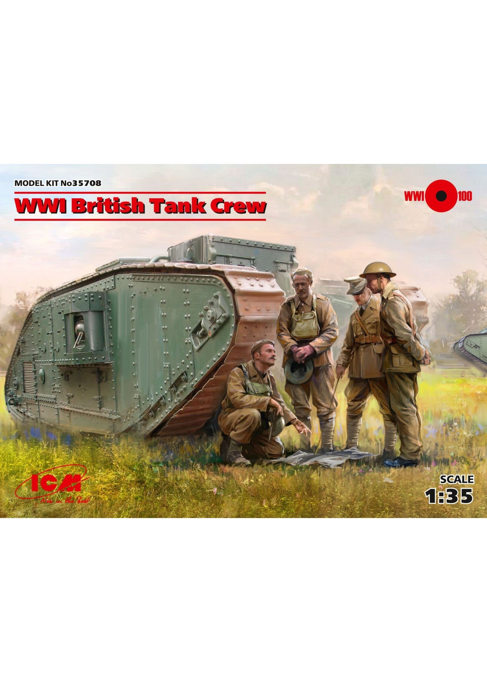 ICM ICM35708 WWI British Tank Crew 4 Figures (1/35)