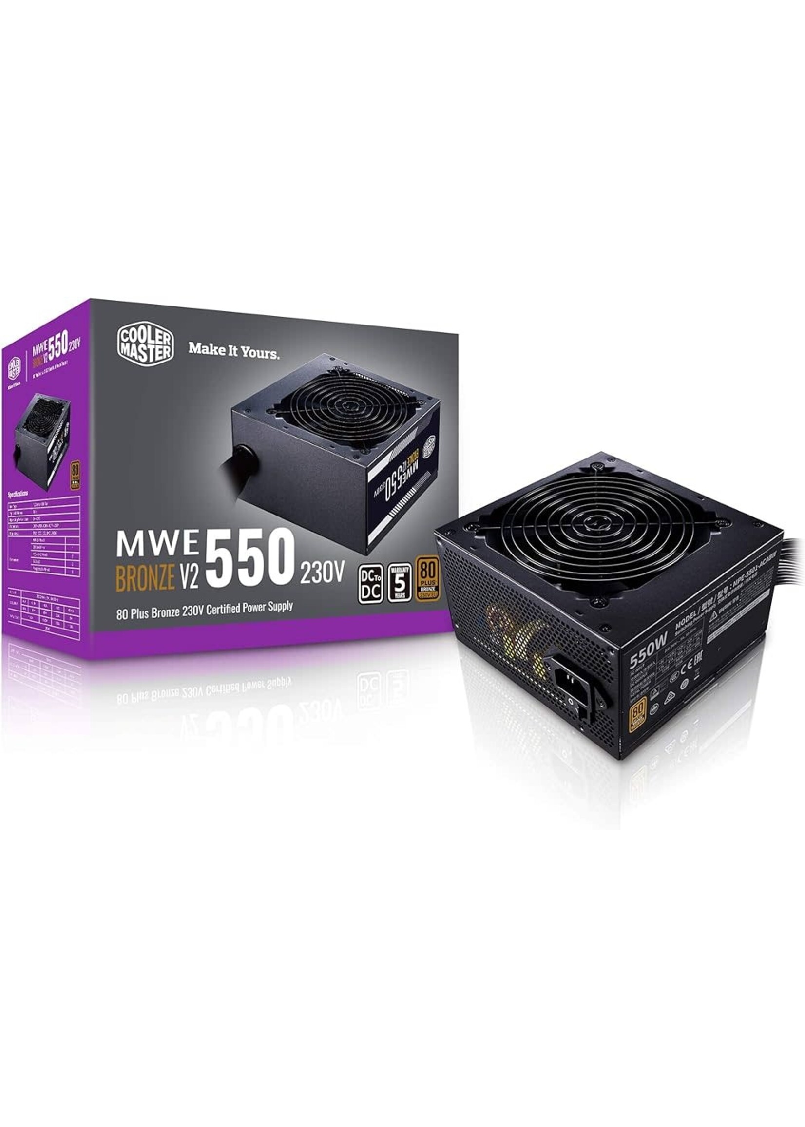 CoolerMaster Cooler Master MWE Bronze V2 80+ 550w Power Supply
