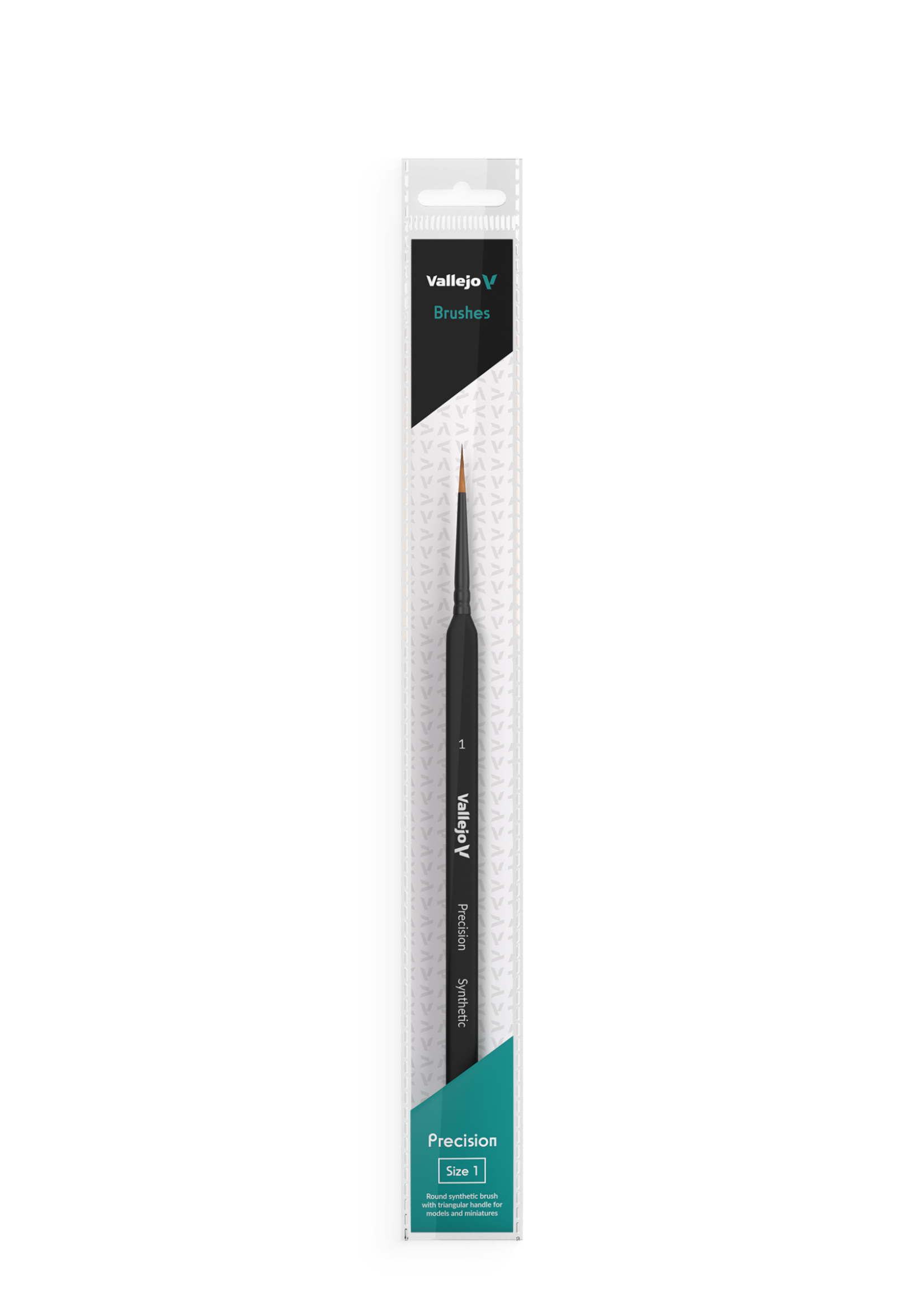 Vallejo VAL B03001 ROUND #1 SYNTHETIC TRIANGLE HANDLE