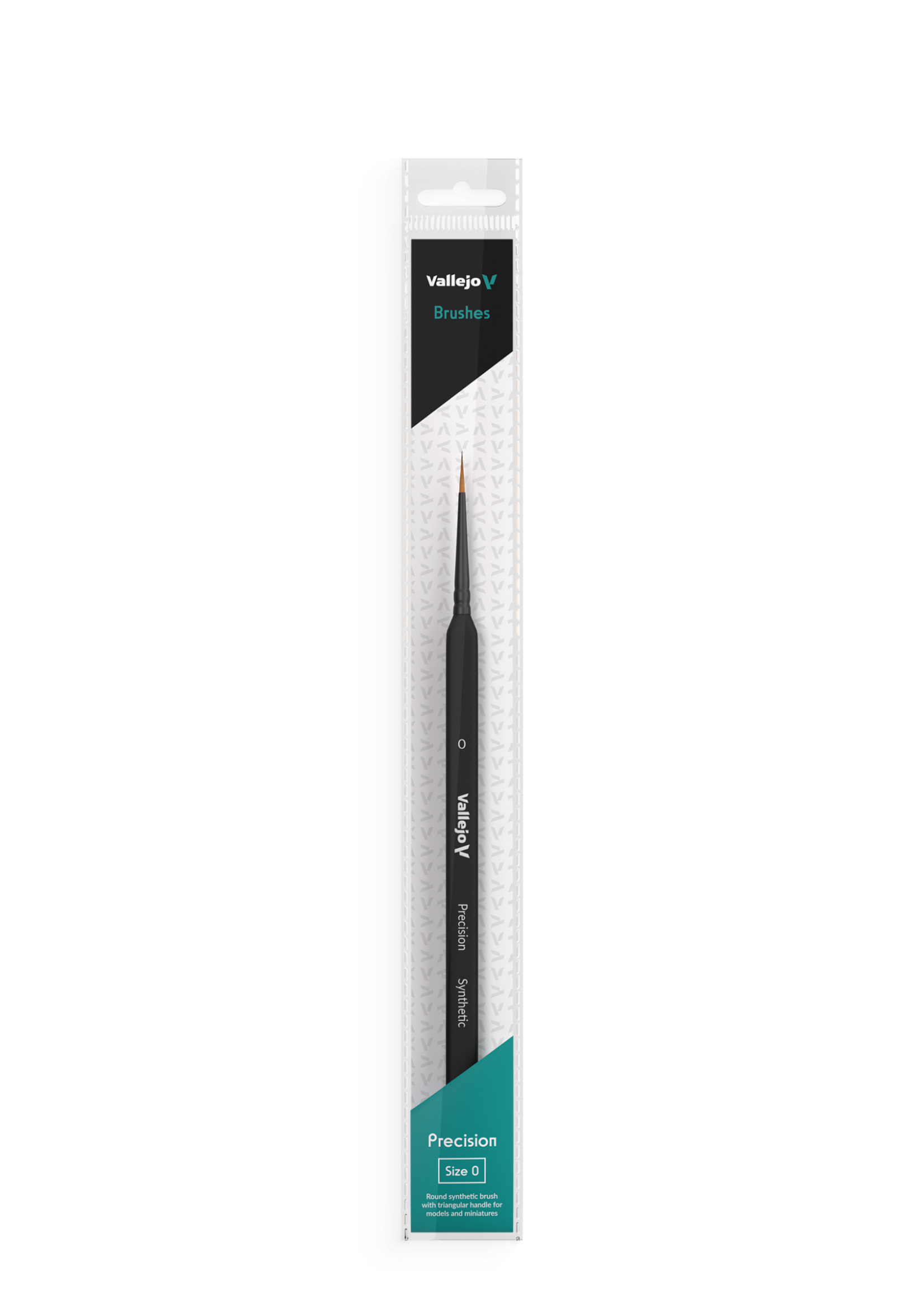 Vallejo VAL B03000 ROUND #0 SYNTHETIC TRIANGLE HANDLE