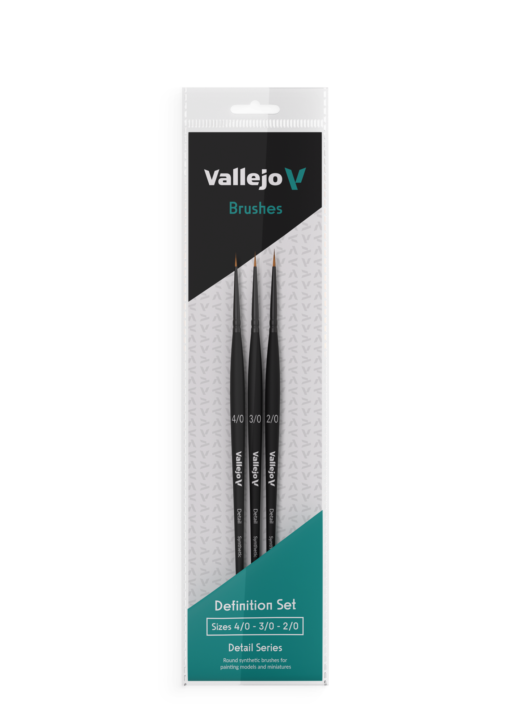 Vallejo VAL B02990 DEFINITION SET SYNTHETIC 4/0, 3/0, 2/0