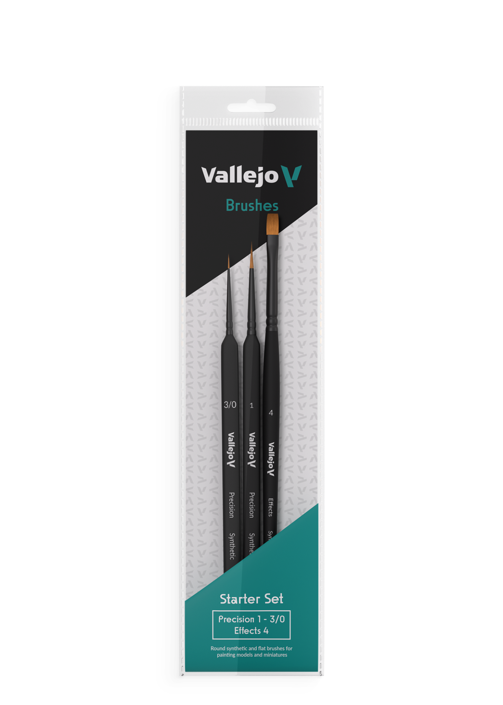 Vallejo VAL B03990 STARTER SET 3/0 RND, 1 RND, 4 FLAT