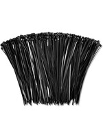 Techly 10cm Black Zip Tie (100pk)