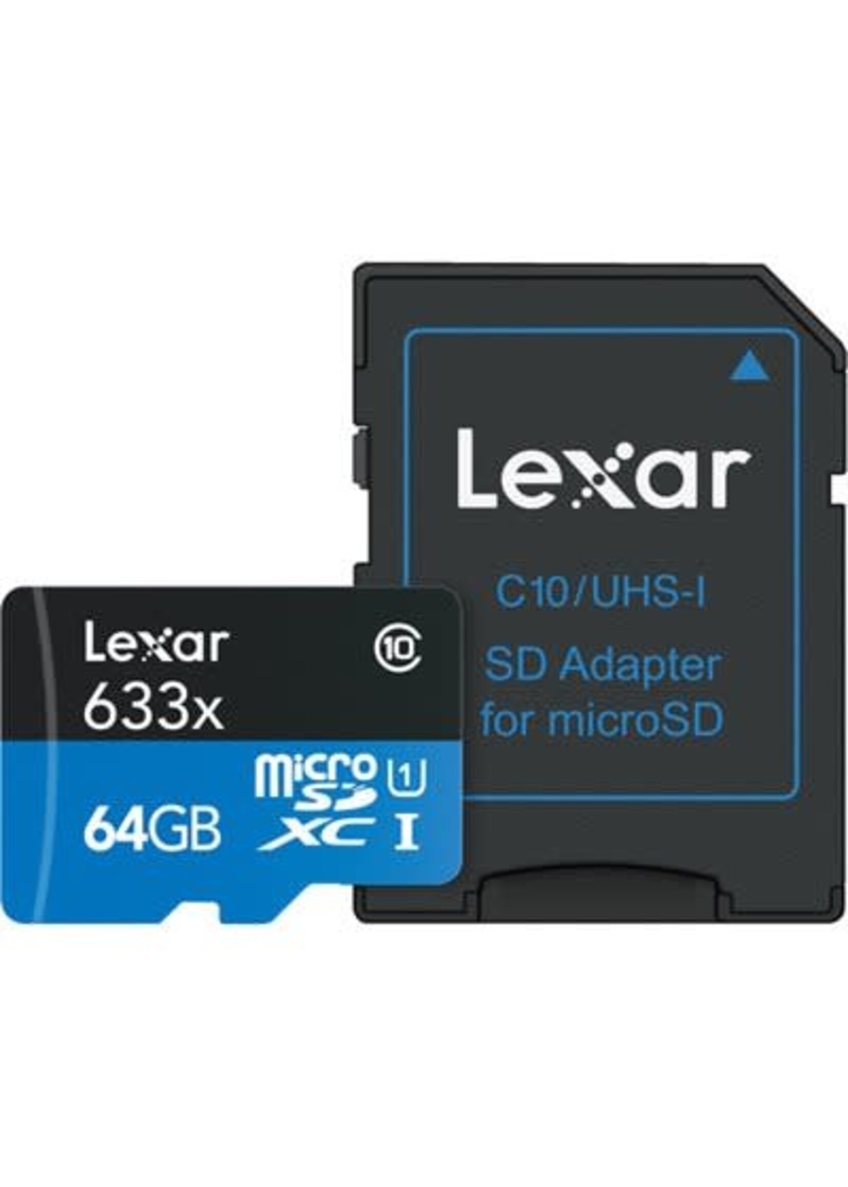 Lexar Lexar 64GB High-Peformance 633X MicroSD/XC Card+Adapter