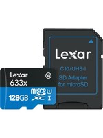 Lexar Lexar 128GB High-Peformance 633X MicroSD/XC Card+Adapter