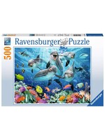 Ravensburger RAV12000200 Dolphins in the Coral Reef (Puzzle500)