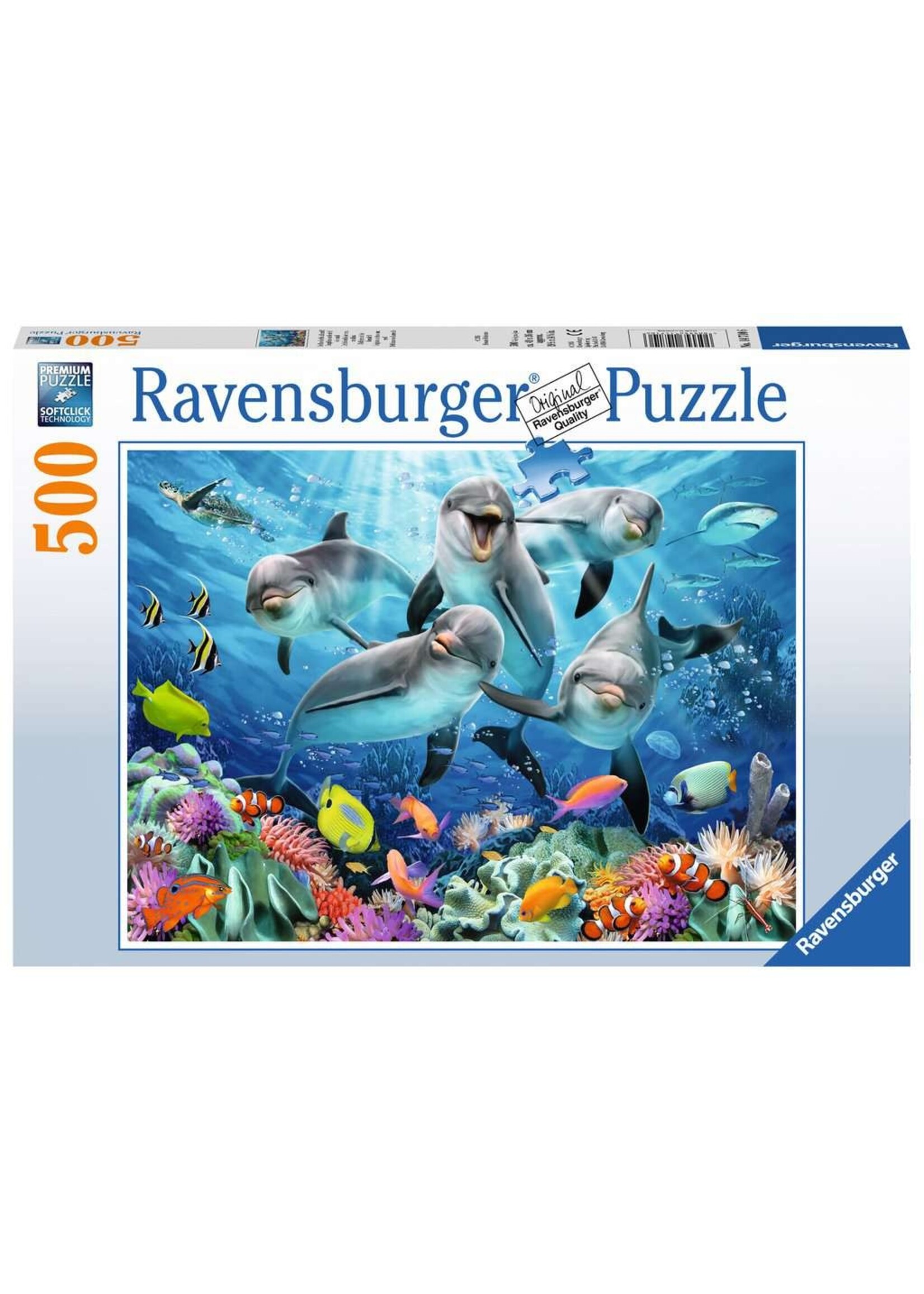 Ravensburger RAV12000200 Dolphins in the Coral Reef (Puzzle500)