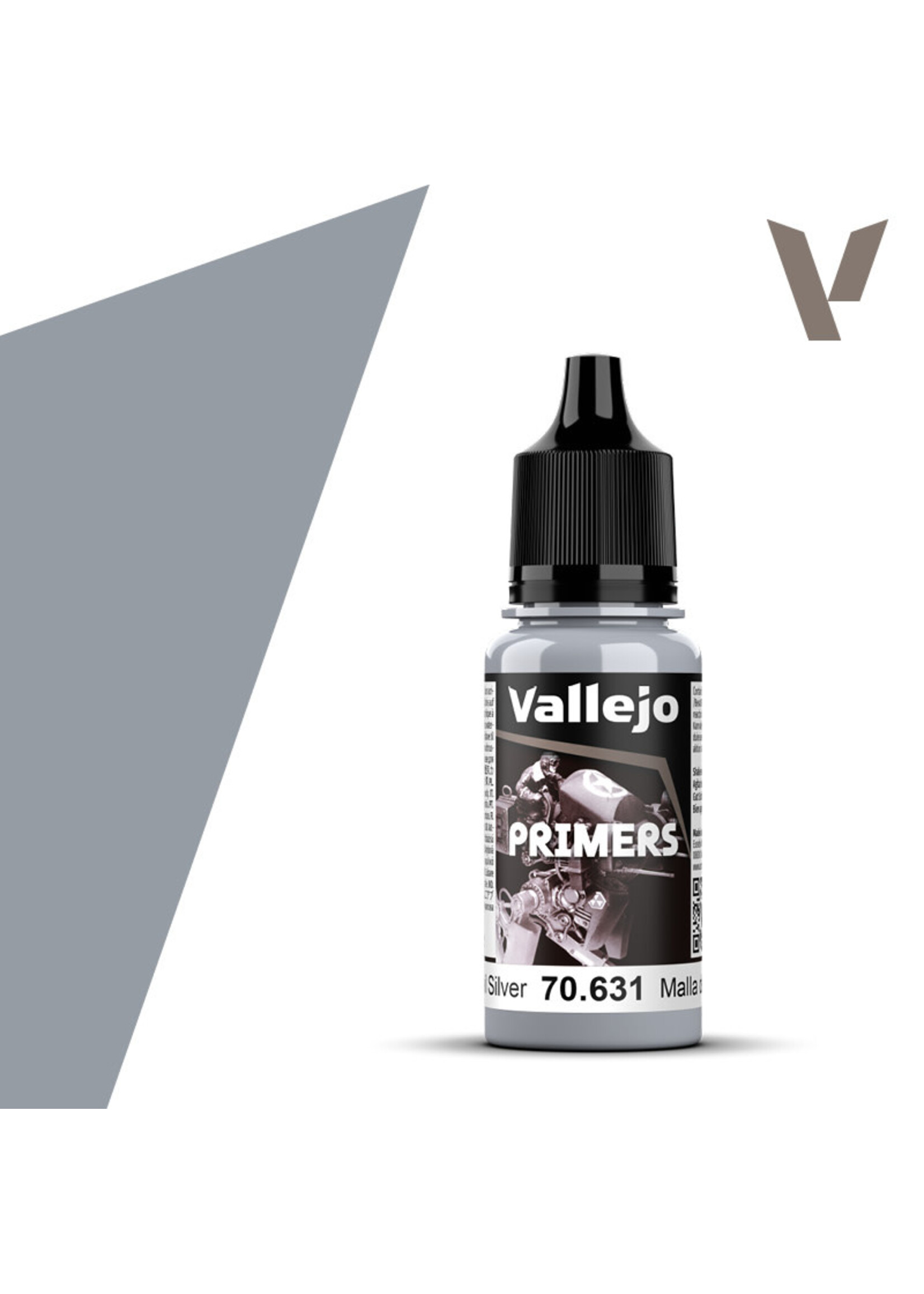 Vallejo 257VAL70631 Game Air Primer Chainmail Silver (17ml)