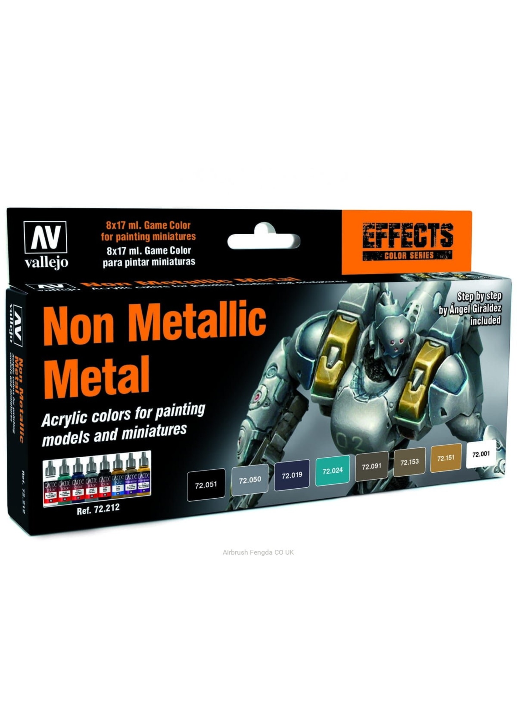 Vallejo 000VAL72193 Non Metalic Metal Set (8pc)