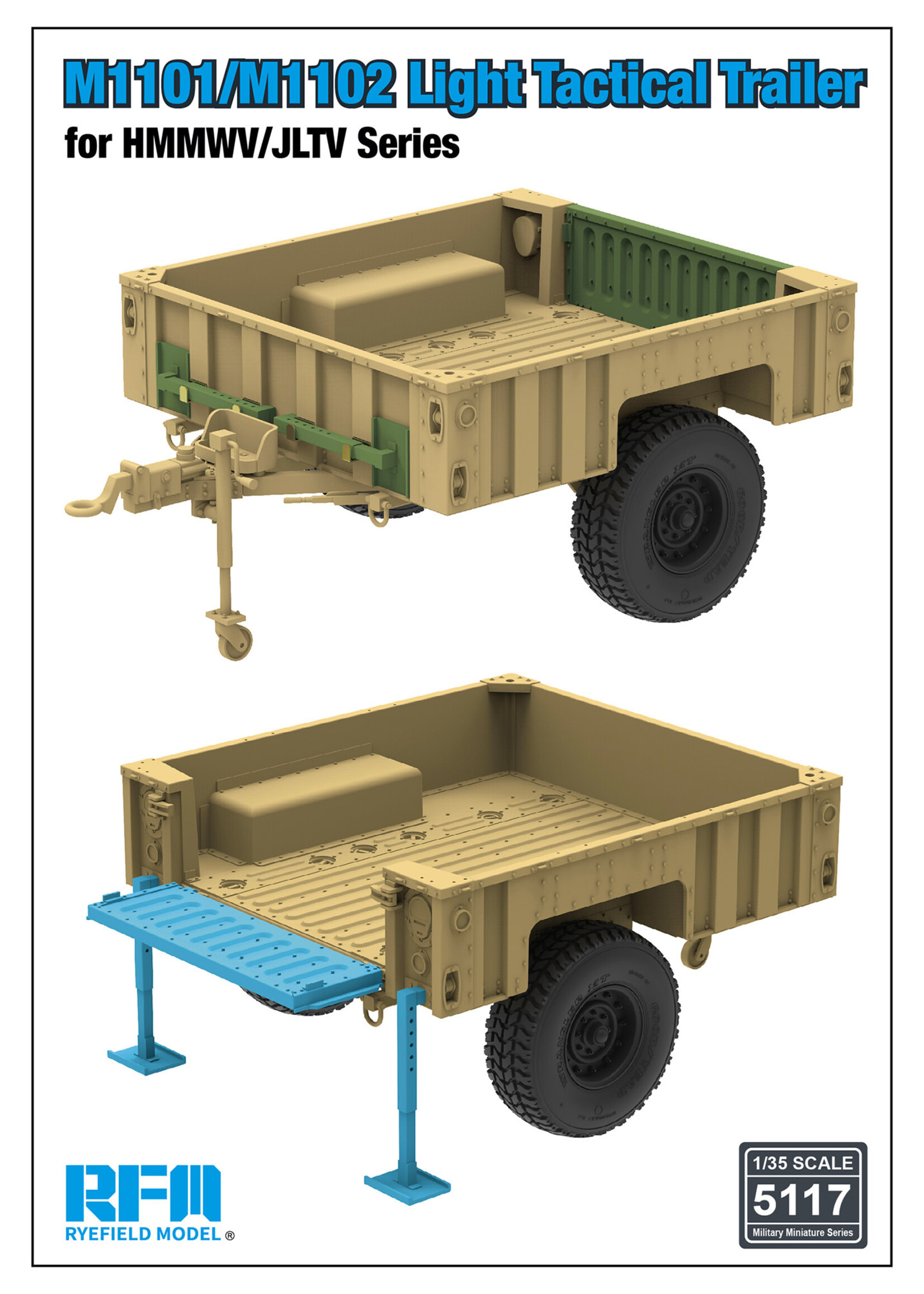 Rye Field Model RFMRM5117 M1101/M1102 Light Tactical Trailer (1/35)