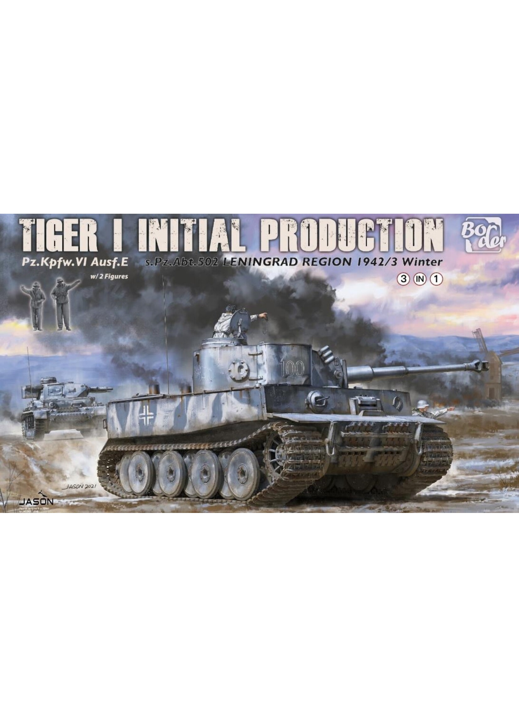 Border BORBT014 Tiger I Initial Production Leningrad Region 1942/43 Winter (1/35)