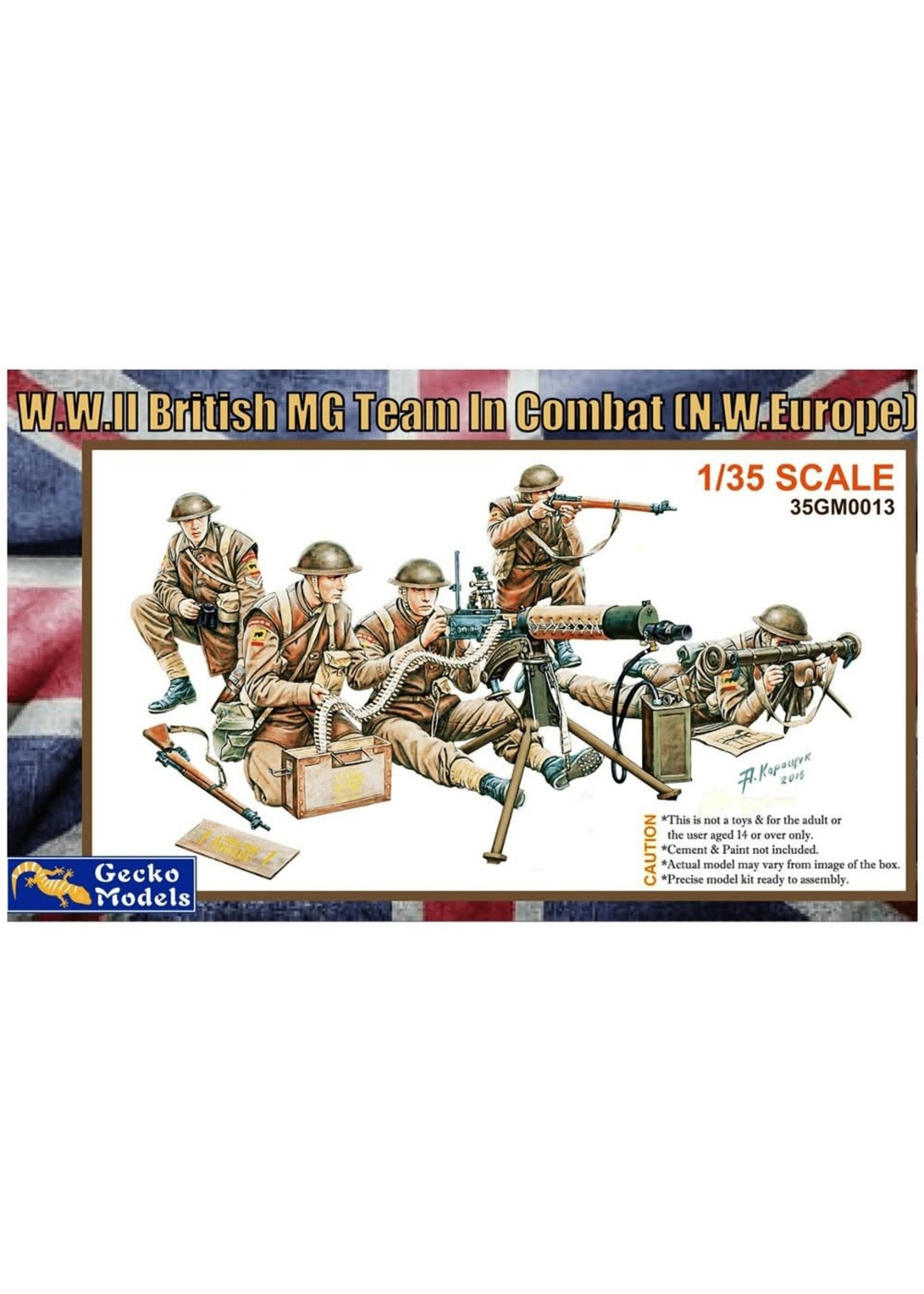 Gecko ***GEK35GM0013 WWII British MG Team in Combat (1/35)