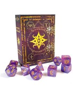 Infinite Black Dice RPG S31 10pc Elder Dice Star of Azathoth Glass Wax