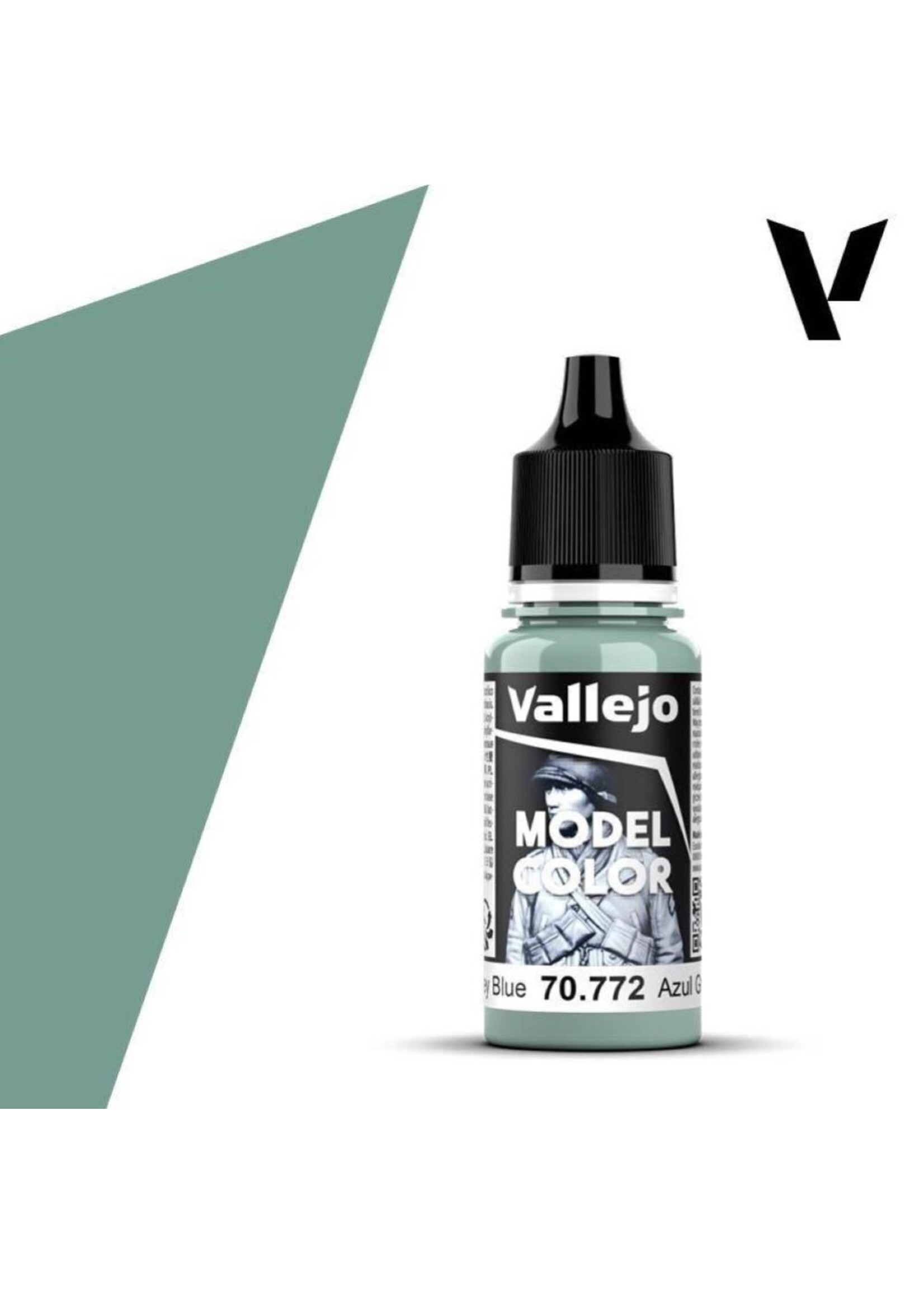 Vallejo VAL70772 Model Color Medium Grey Blue (17ml)