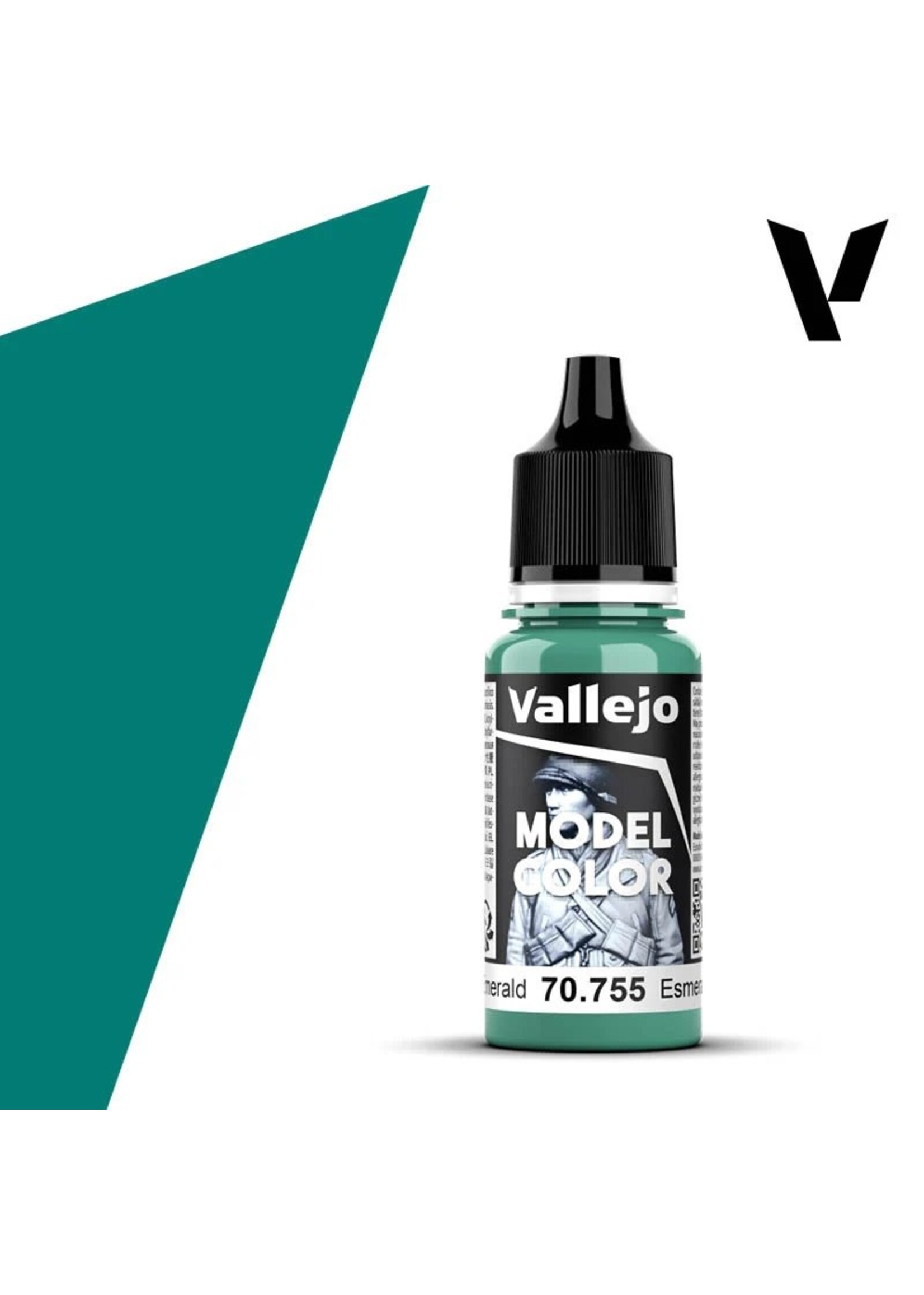 Vallejo 074VAL70755 Model Color Light Emerald (17ml)