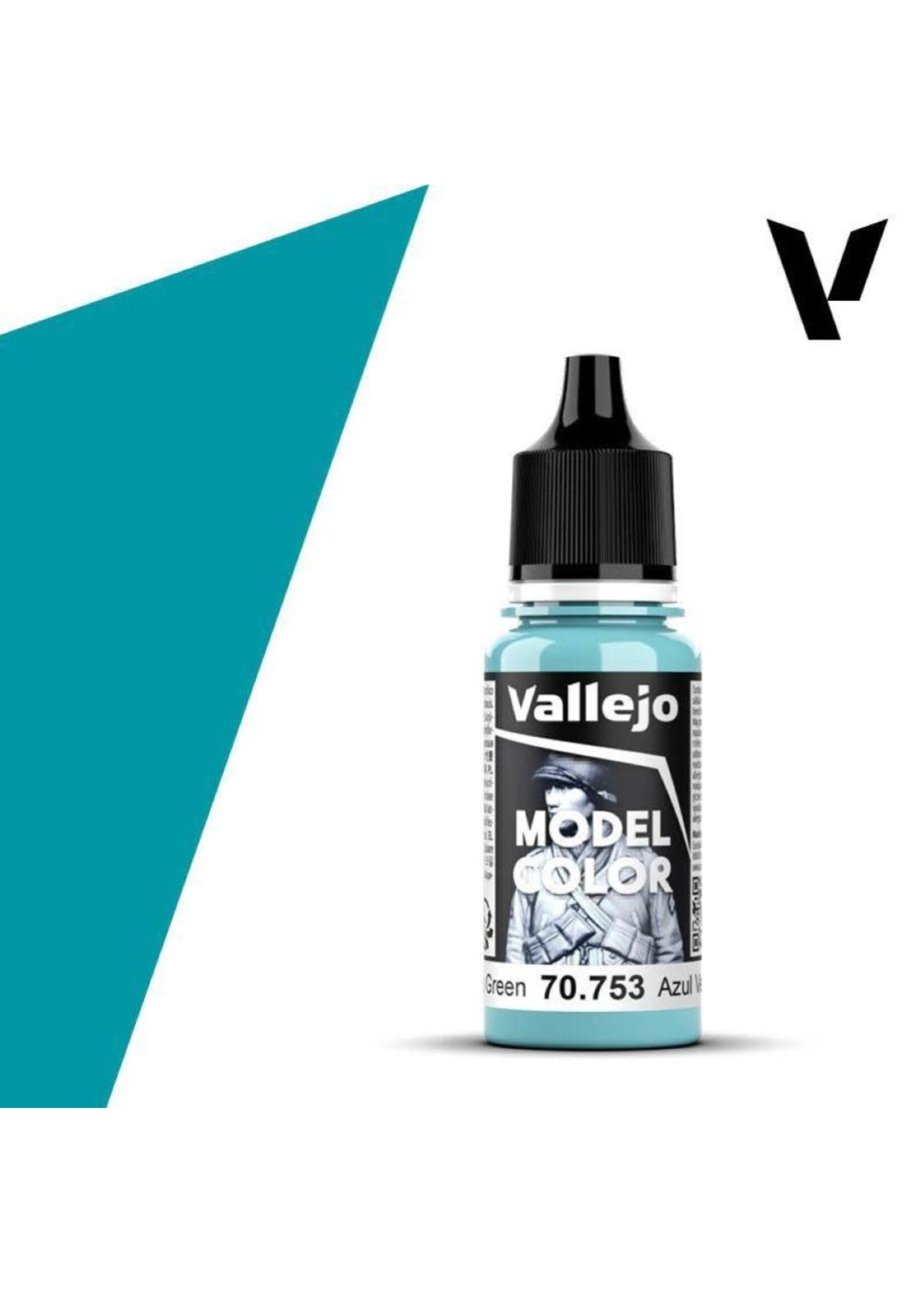 Vallejo VAL70753 Model Color Light Blue Green (17ml)