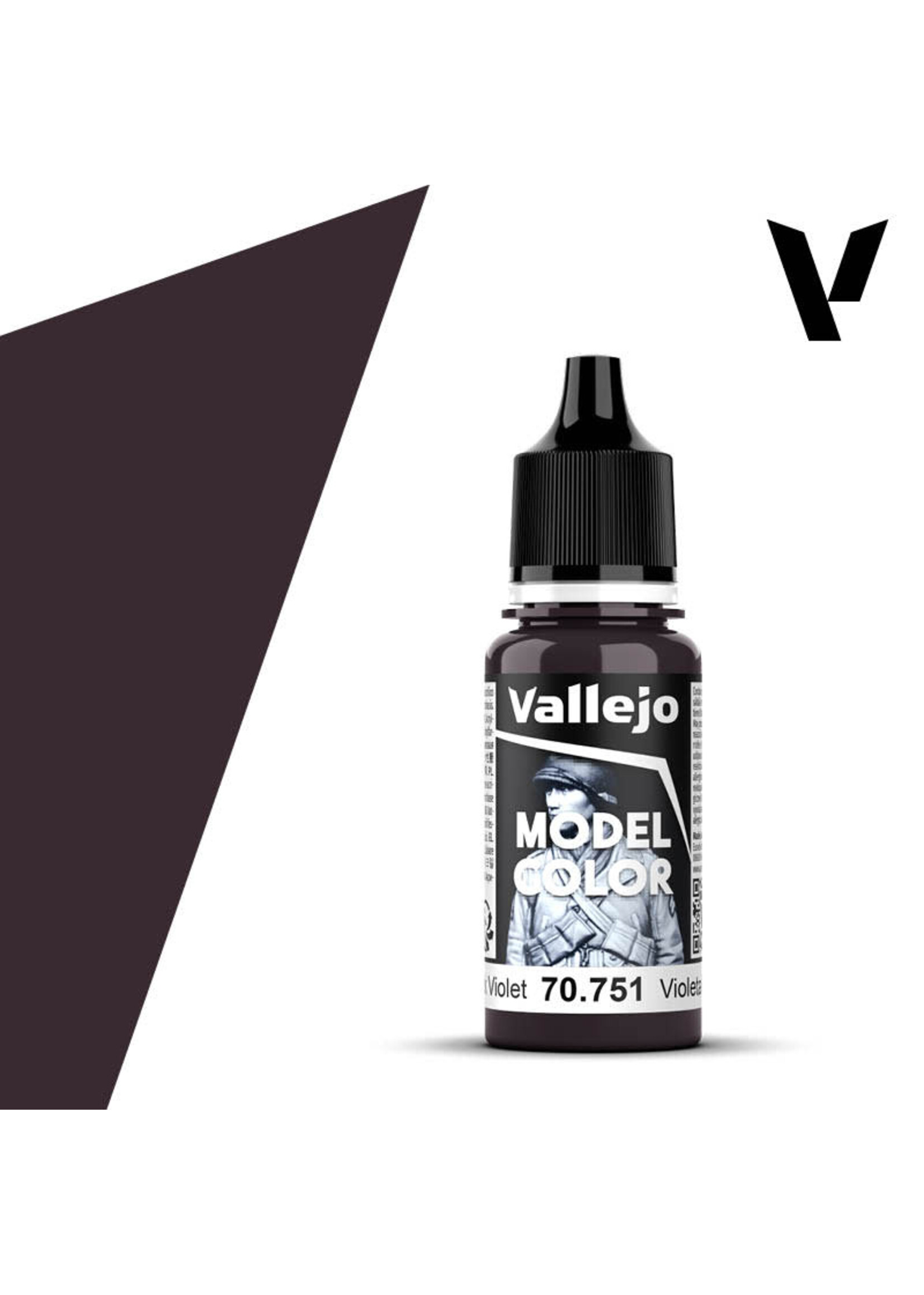 Vallejo 054VAL70751 Model Color Black Violet (17ml)