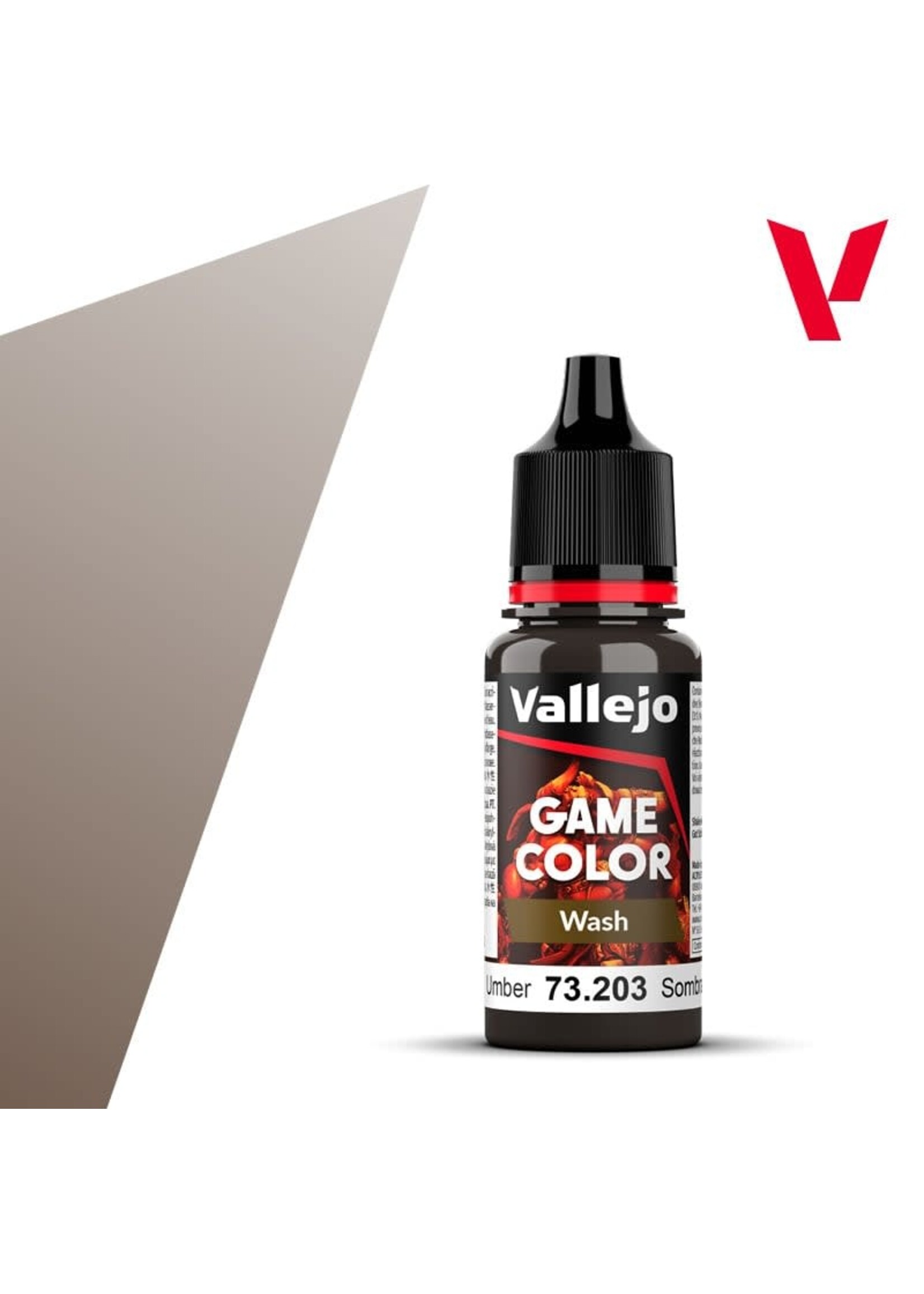 Vallejo 086VAL73203 Game Color Wash Umber (17ml)