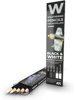 AK Interactive AK Interactive Weathering Pencil Set - Black and White