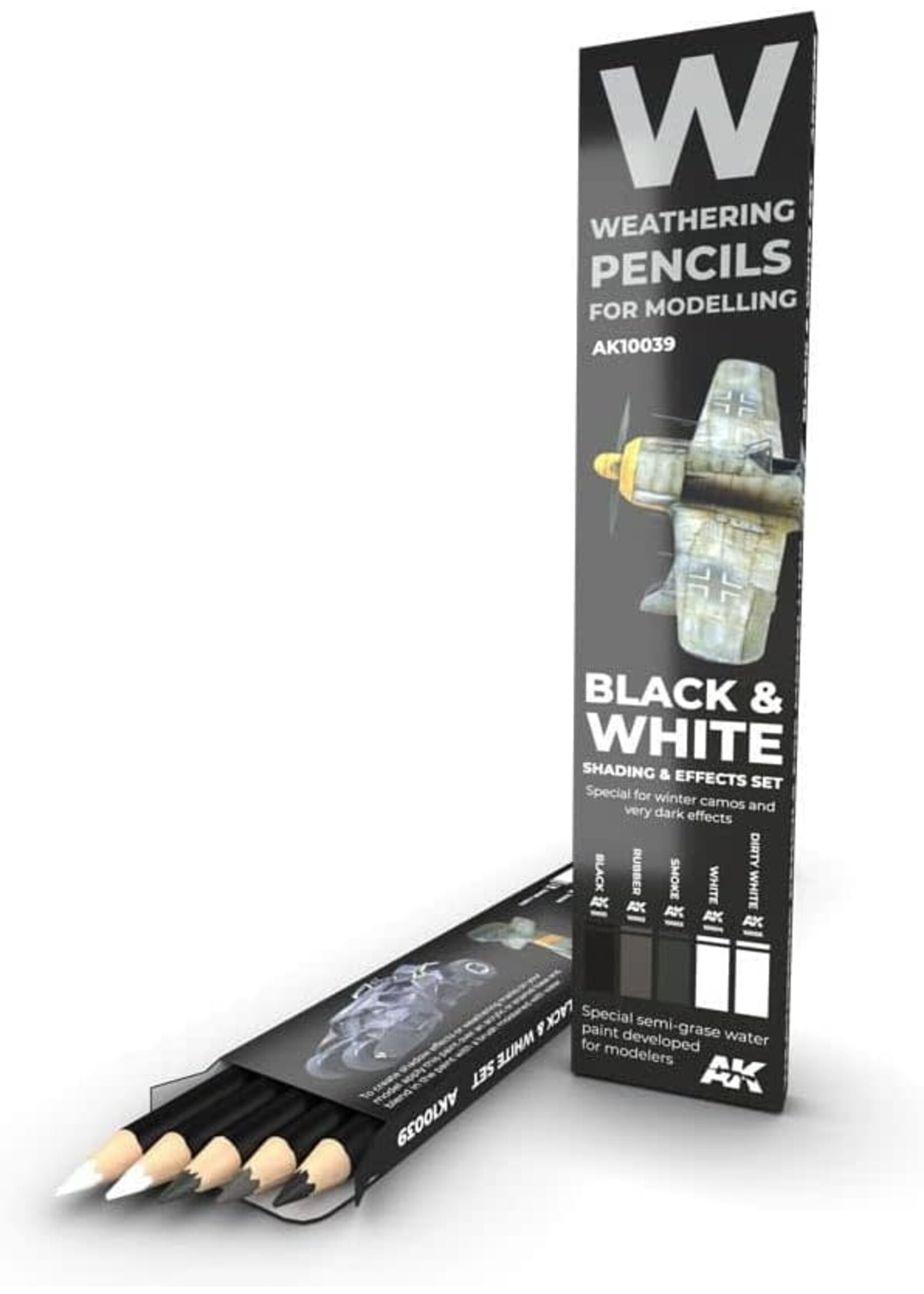 AK Interactive AK Interactive Weathering Pencil Set - Black and White